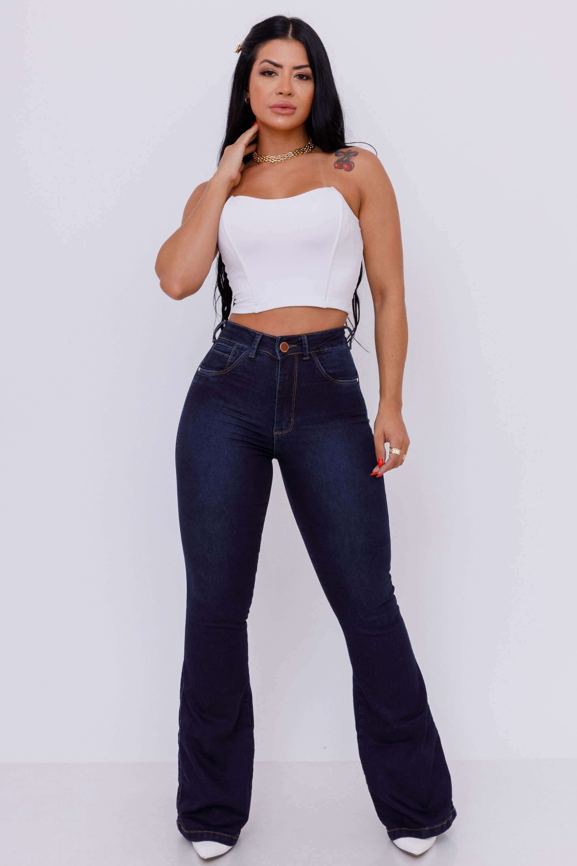 Corpo Ampulheta CalÇa Flare Aumenta O Quadril Corpo Triângulo