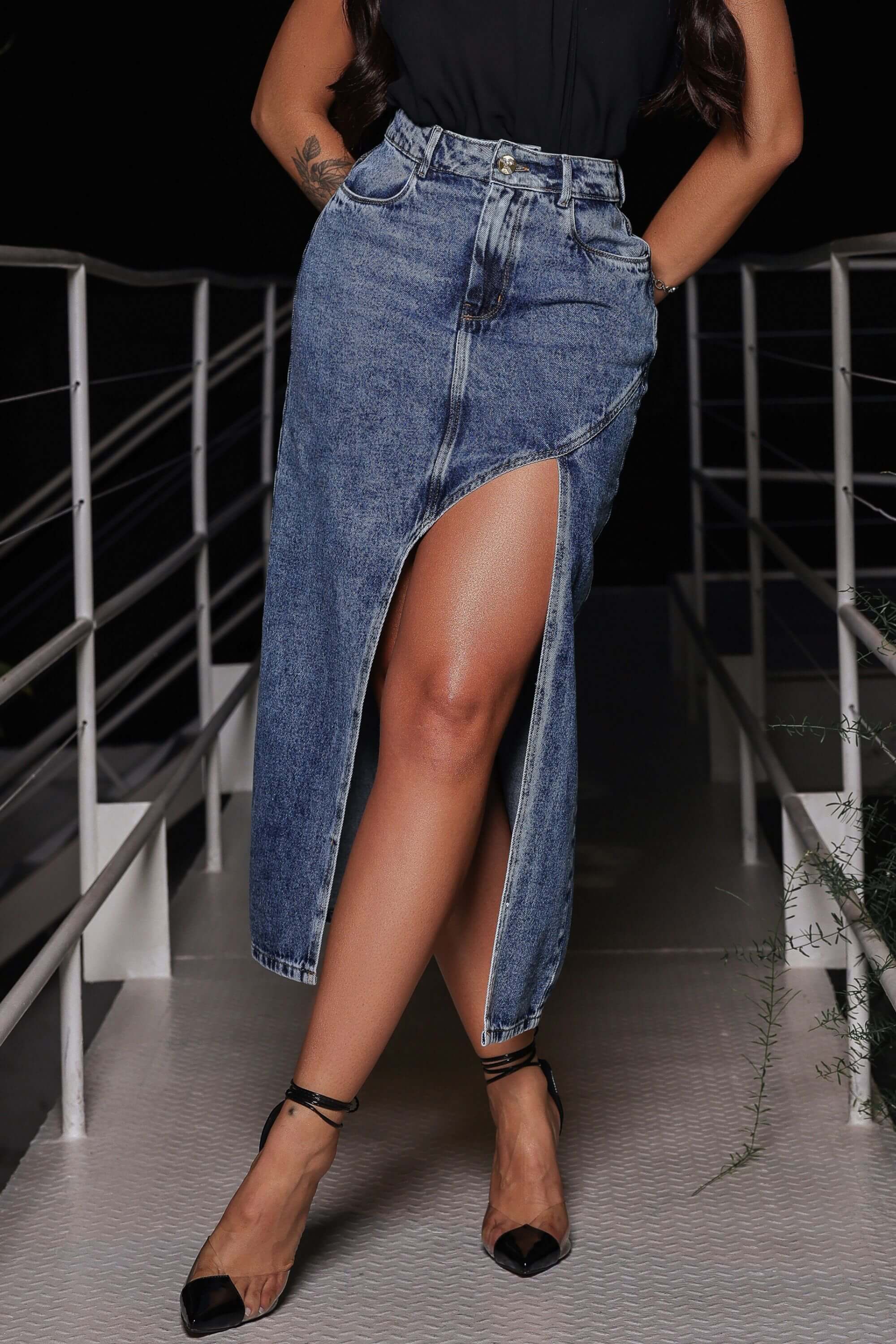 Jeans Saias Primavera VerÃ£o 2019 Saias Jeans VerÃ£o 2019 Fotos De